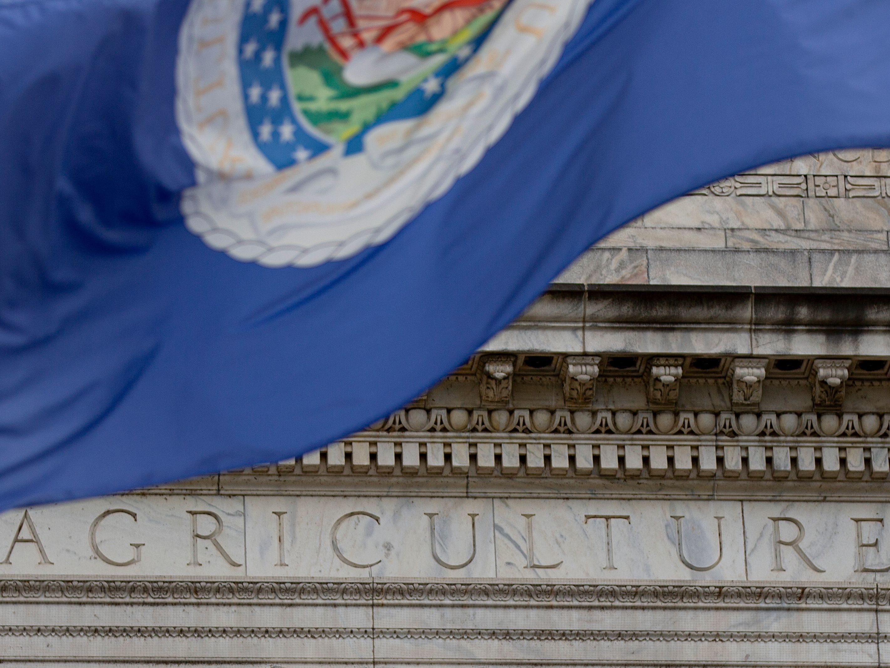 caption: The US Department of Agriculture building is seen in Washington, DC, on July 22, 2019.