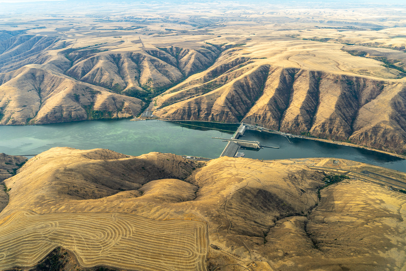 caption:  Lower Granite Dam on the Snake River.