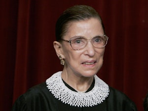 caption: As a litigator in the 1970s, Ruth Bader Ginsburg's arguments before the Supreme Court were rooted in her own experience with discrimination.