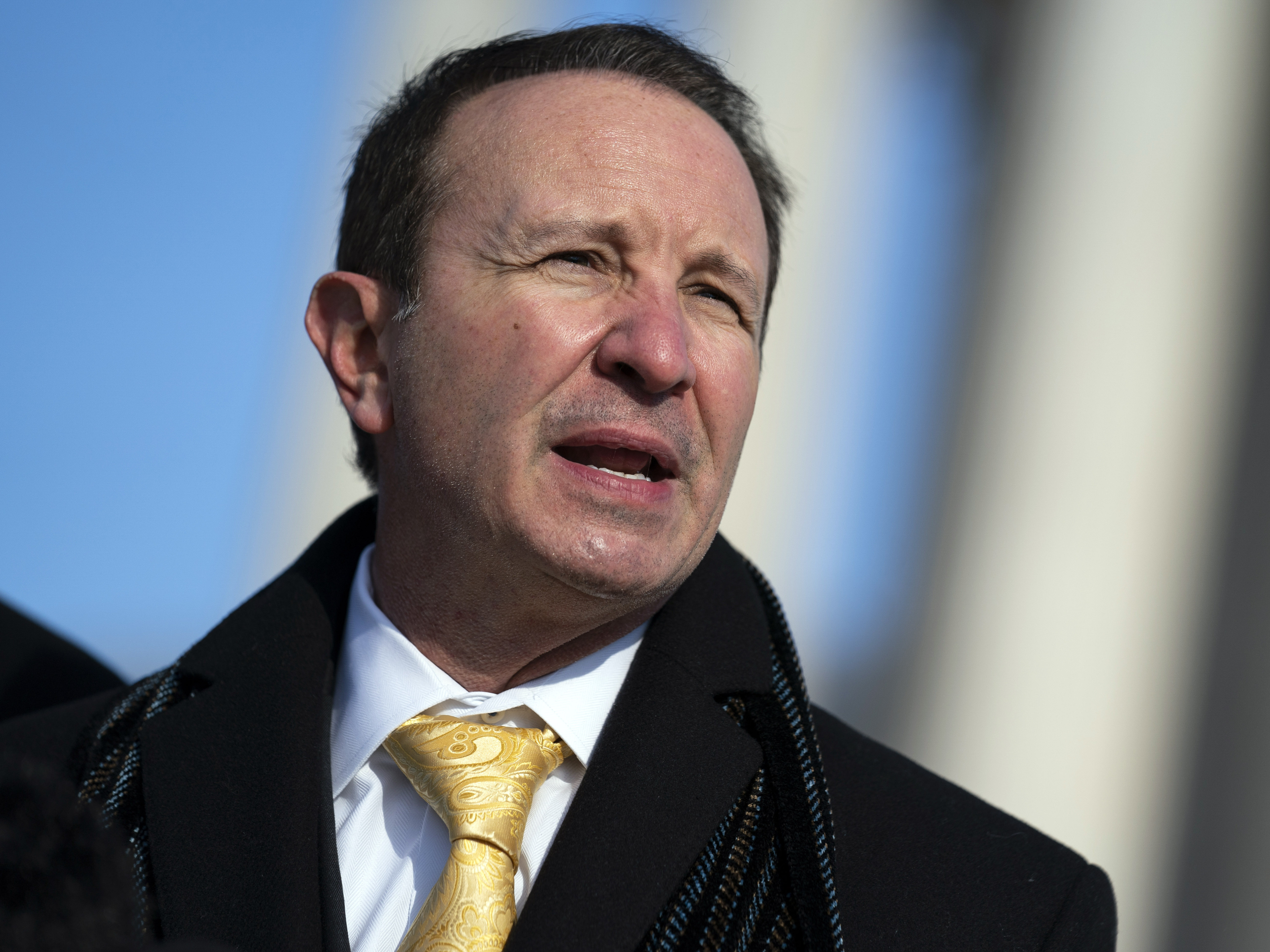 caption: Louisiana Attorney General Jeff Landry said the state's pardons board shouldn't review dozens of death-row inmates' requests for review, citing policy that requires such applications to come within one year of a judge ruling on an inmate's appeal.