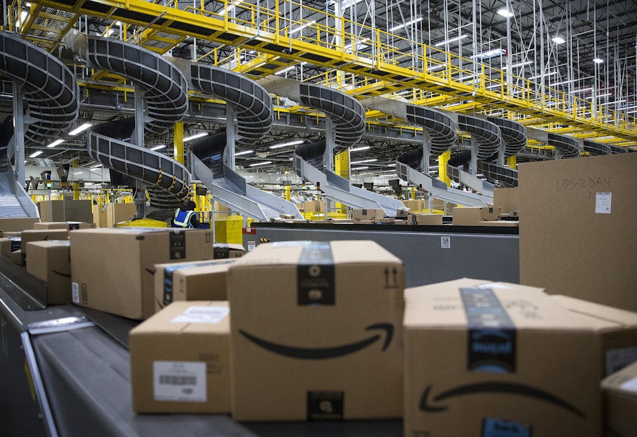 caption: Watchdog groups found items with racist imagery still being sold Amazon Marketplace in June 2018.