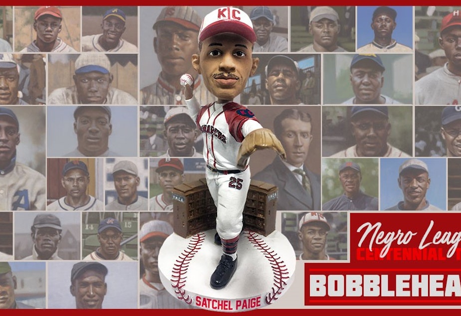 caption: The bobblehead series is being produced by the National Bobblehead Hall of Fame and Museum in collaboration with Dreams Fulfilled and the Negro Leagues Baseball Museum. Pitcher Satchel Paige is the first bobblehead featured.