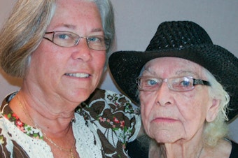 caption: Marlene Watson and Rosella "Rose" Liscum at their StoryCorps interview in Rensselaer Falls, N.Y., in 2012.