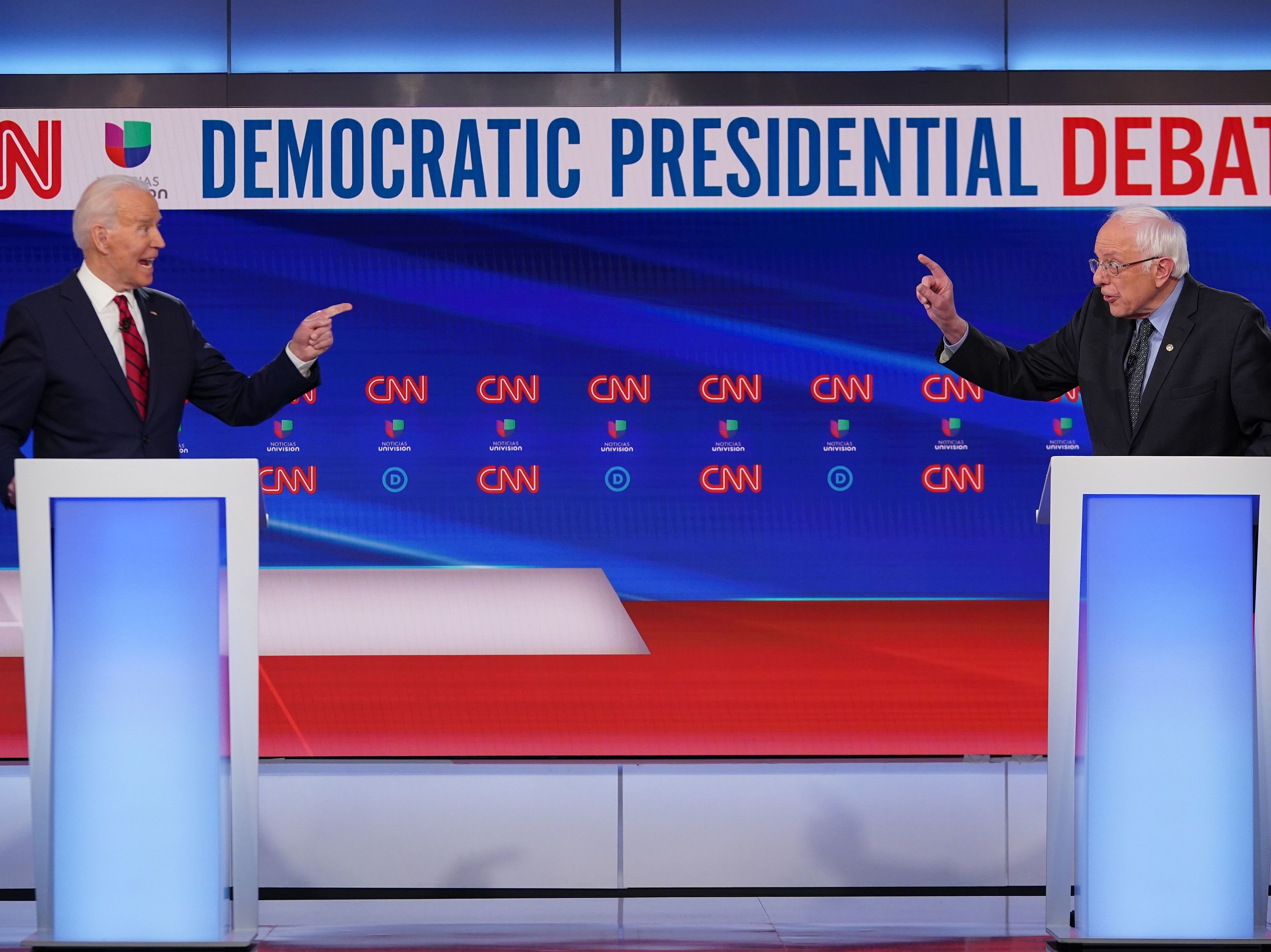 caption: Former Vice President Joe Biden is favored to increase his delegate lead over Vermont Sen. Bernie Sanders on Tuesday because the demographics of the states voting tend to favor him.