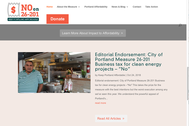 caption: <p>A screenshot of Hari Lal, owner of Spice Kitchen, on the Keep Portland Affordable PAC website.</p>
