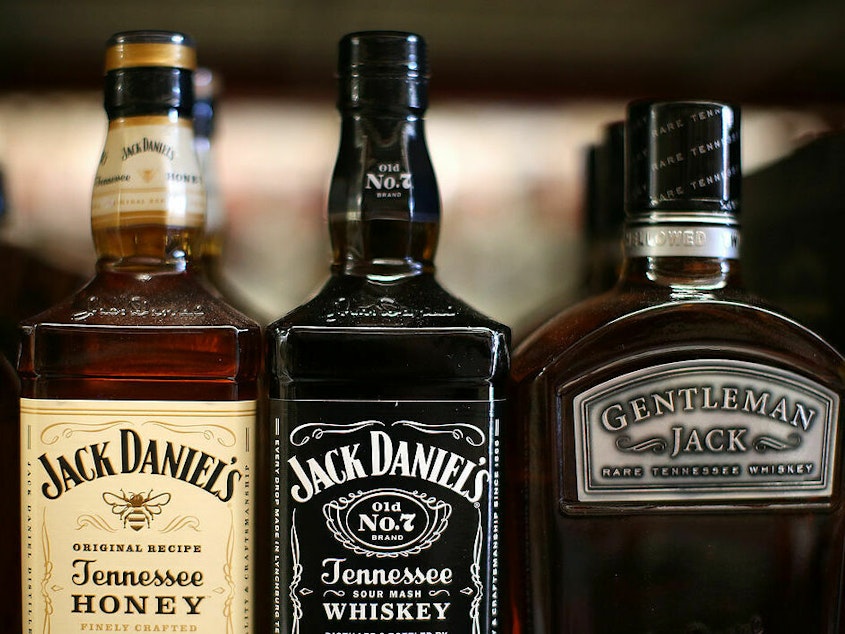 Bottles of Jack Daniel's whiskey