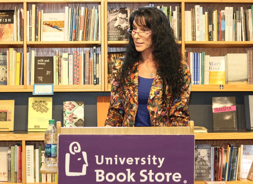 caption: Sharon Ballantine at University Book Store