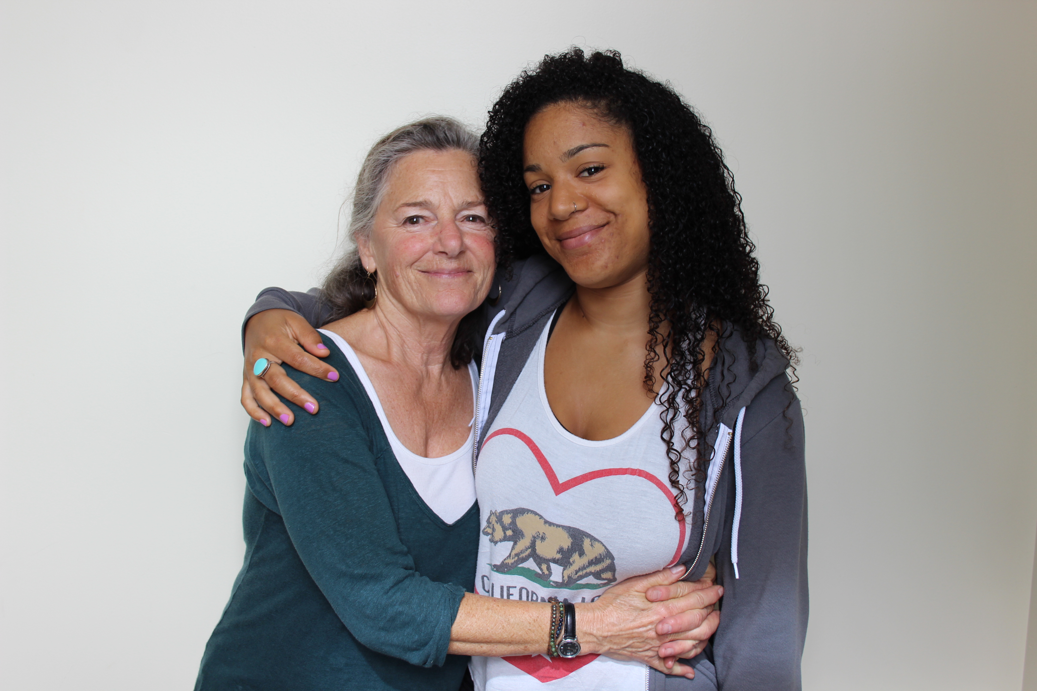 caption: Annie Roberts and her daughter Claire Engelhard said race relations, violence and affordable housing are the issues they are most concerned with in Central Seattle.