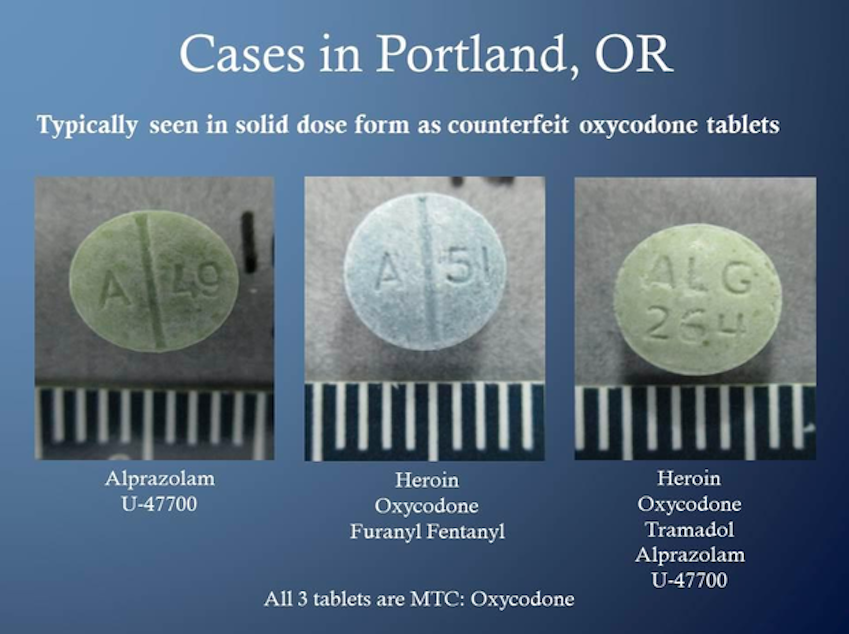 caption: <p>Portland authorities are warning people not to buy prescriptions off the black market. They say black market counterfeit pills often contain other potent drugs that can cause overdose and even death.</p>