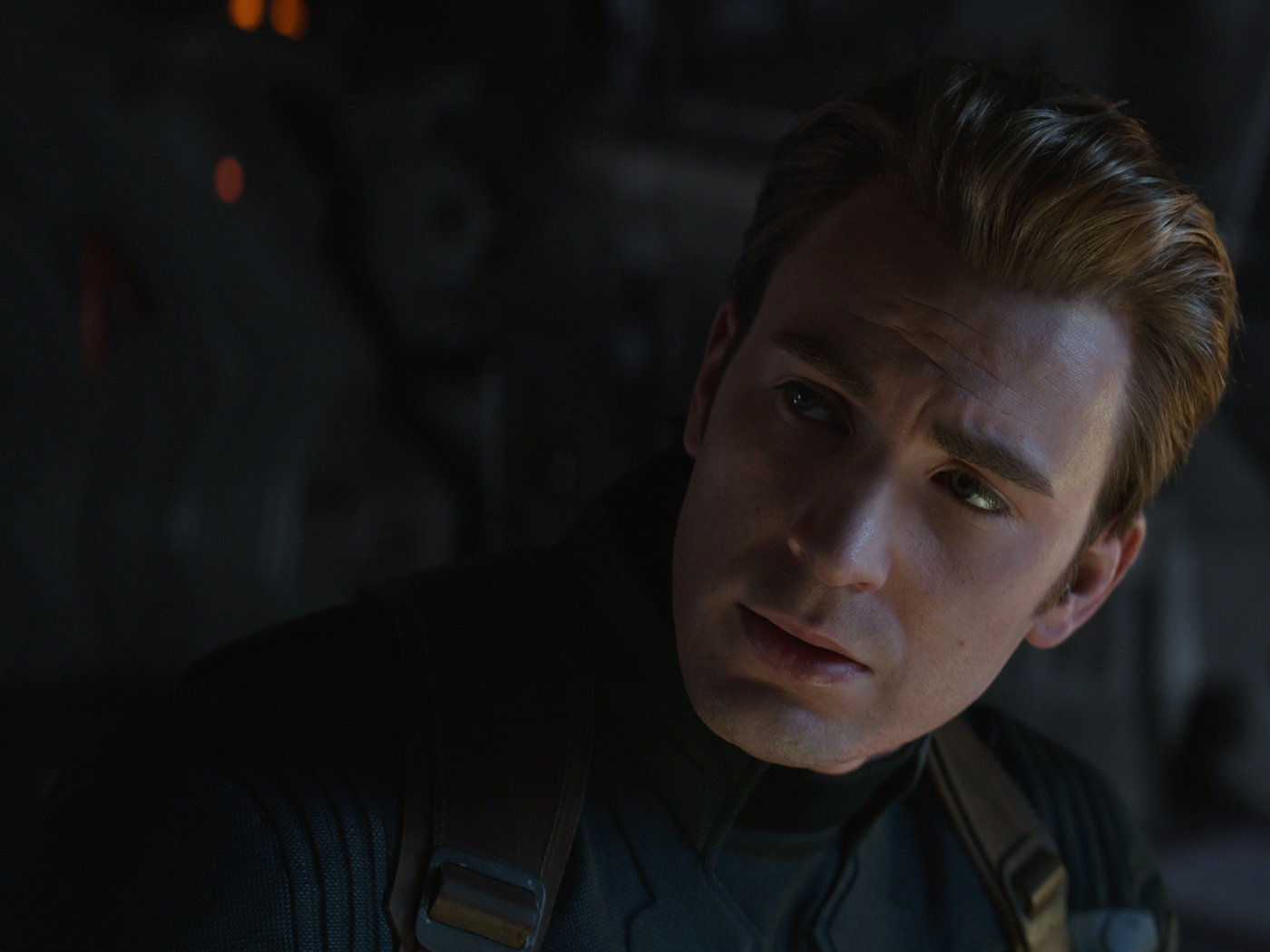 caption: Chris Evans as Captain America in <em>Avengers: Endgame</em>. And yes, Cap, these are apparently the real numbers.