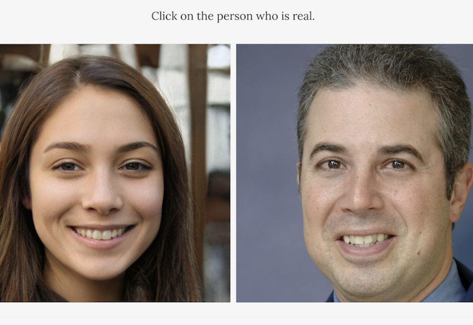 caption: An image from the Which Face Is Real website, which trains users to spot fake digital identities
