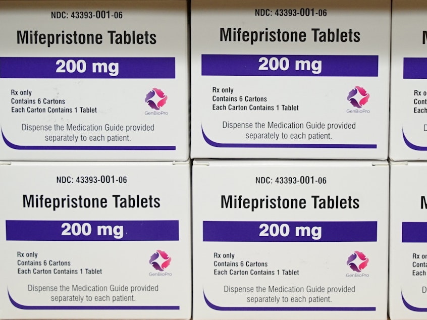 caption: Mifepristone is one of two pills used in medication abortions and is used in the vast majority of such abortions in the United State.