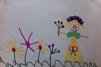 caption: A drawing by Miss M., a transgender child.