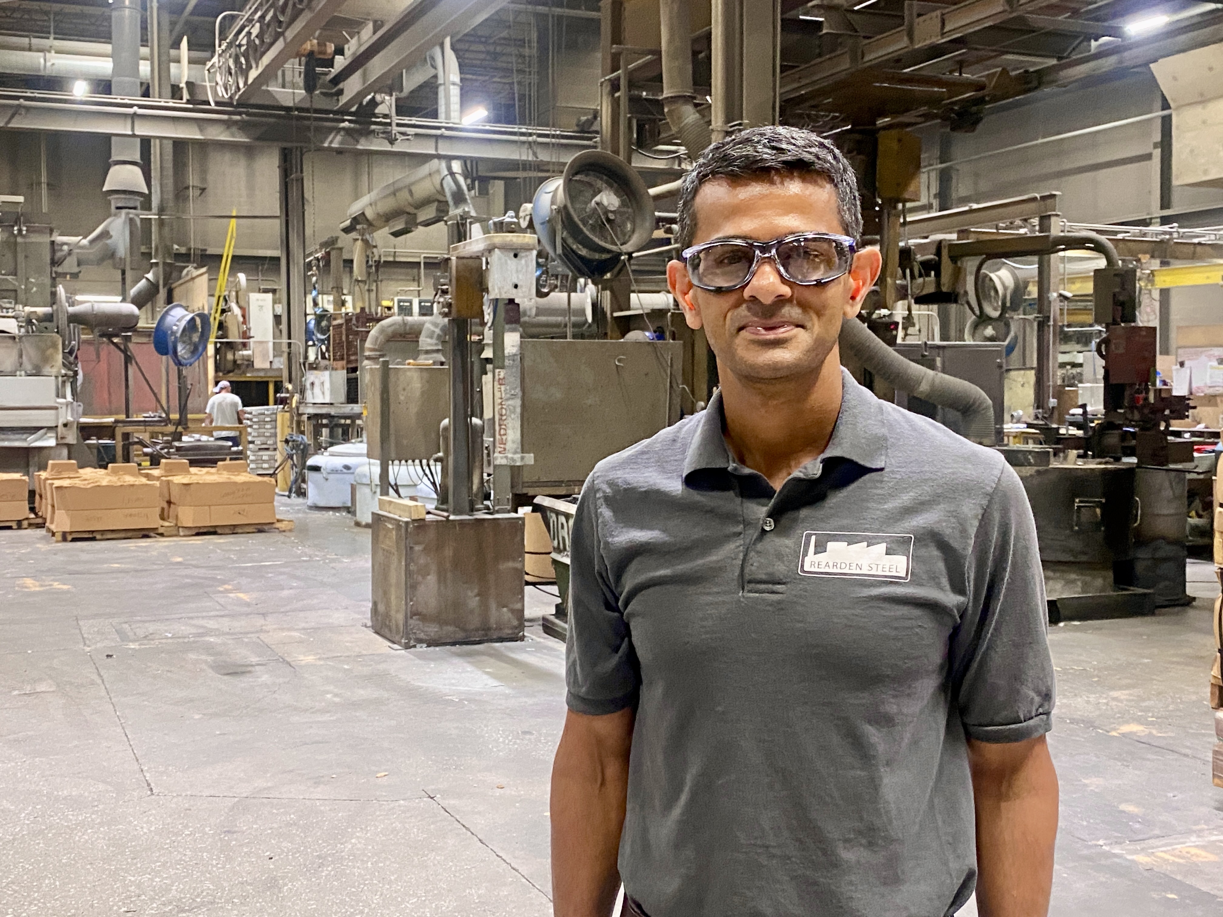 caption: Sachin Shivaram, CEO of Wisconsin Aluminum Foundry in Manitowoc, Wis., realized during the pandemic how much his employees were struggling with child care. Figuring out how to help them has been challenging.