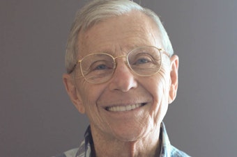 caption: At StoryCorps in June 2015, Alexei Romanoff remembers an inspirational figure who helped him feel proud to be a gay man.