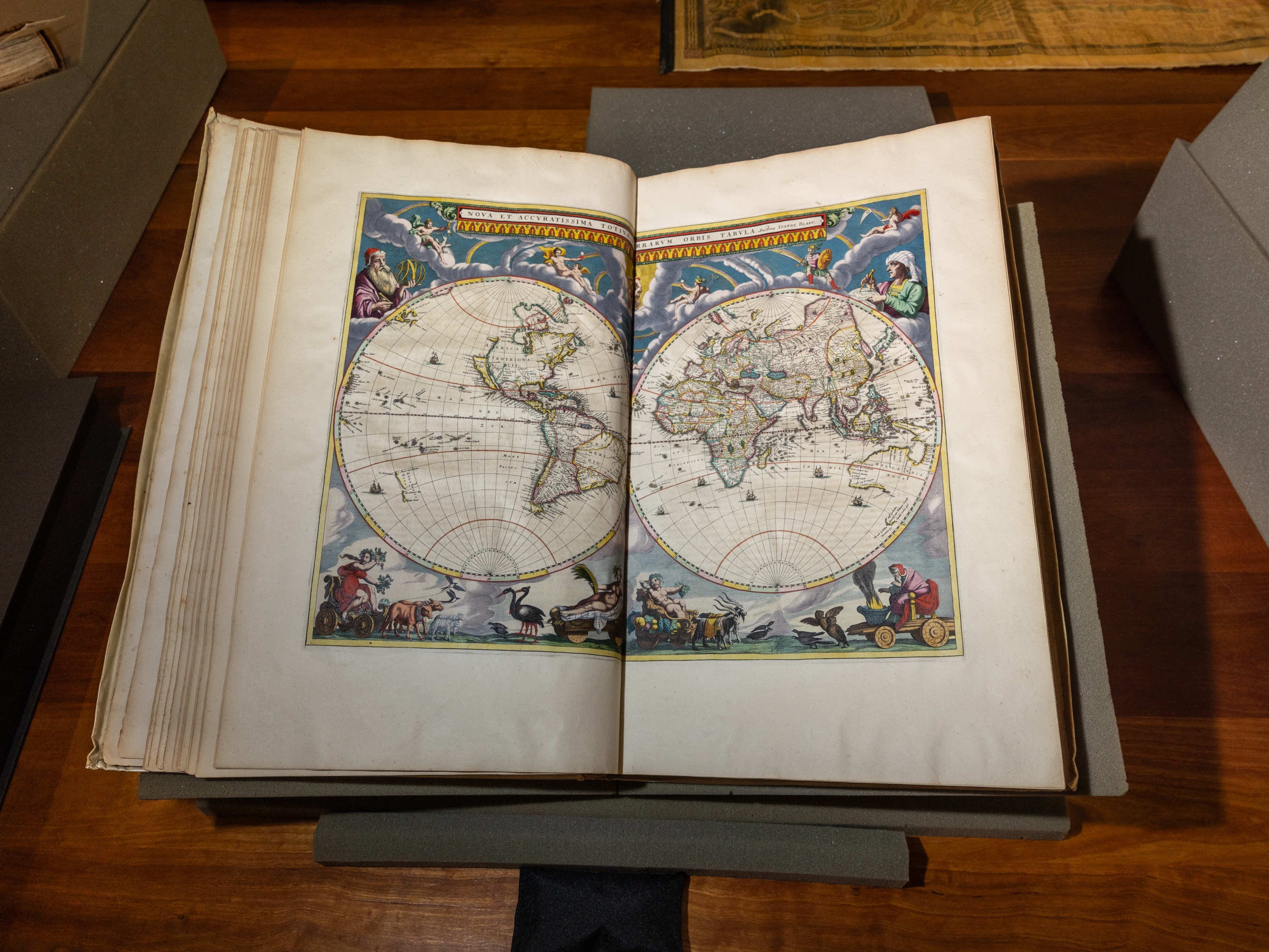 caption: The Theatrum Orbis Terrarum, 1575, by Abraham Ortelius (1527-1598) is often considered the world's first atlas. The library has two copies.