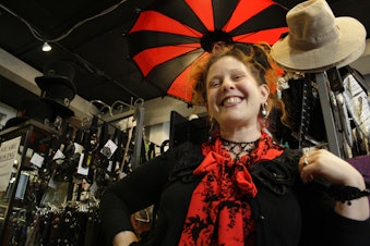 caption: Jennafuh Singer of The New York Xchange says business is up since light rail moved to Capitol Hill. Her store is moving a few doors down into a space shared with Panache, in part to be even closer to light rail.
