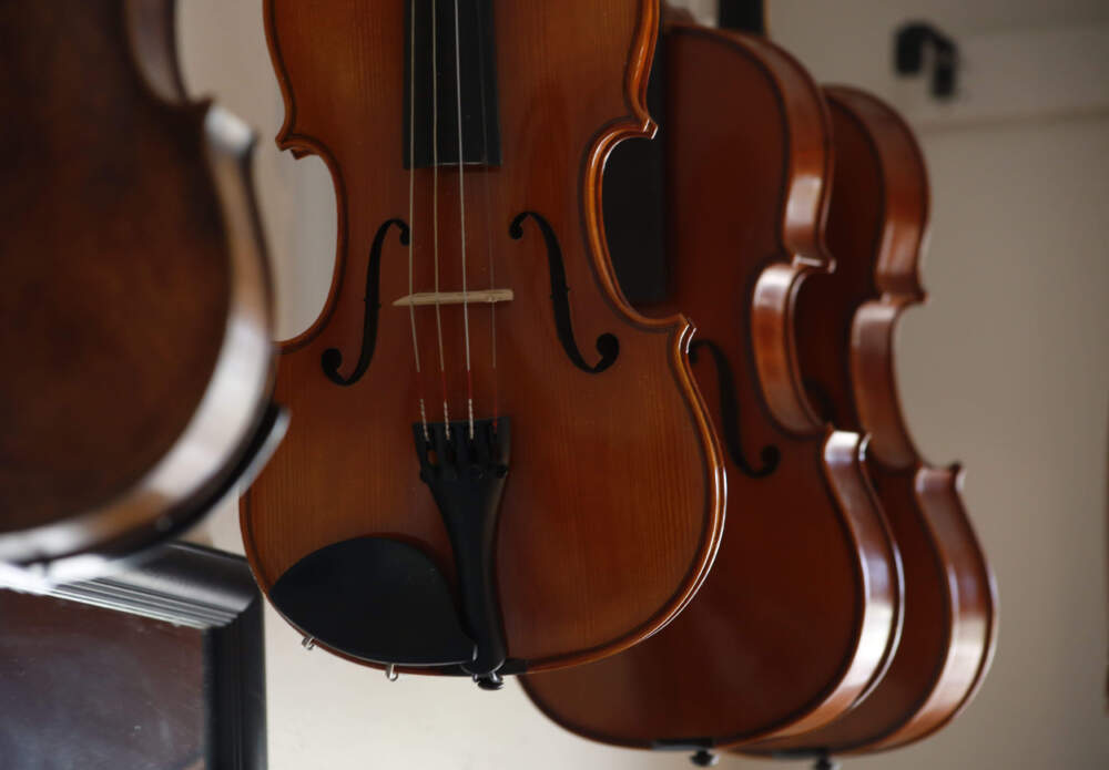 caption: The fiddle is often featured in Celtic music. (Martha Irvine/AP)