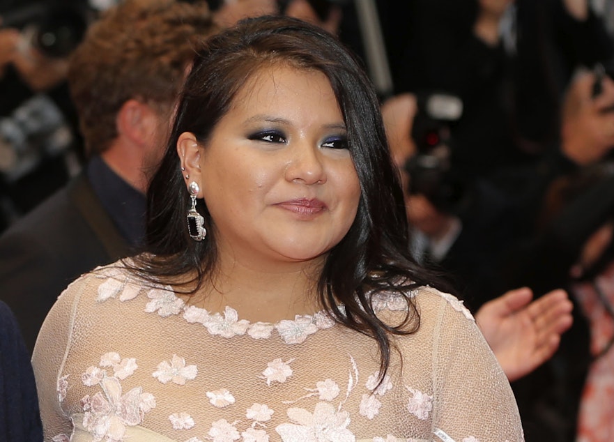 caption: Misty Upham arrives for a screening at the Cannes film festival in Cannes, France, on May 17, 2013.