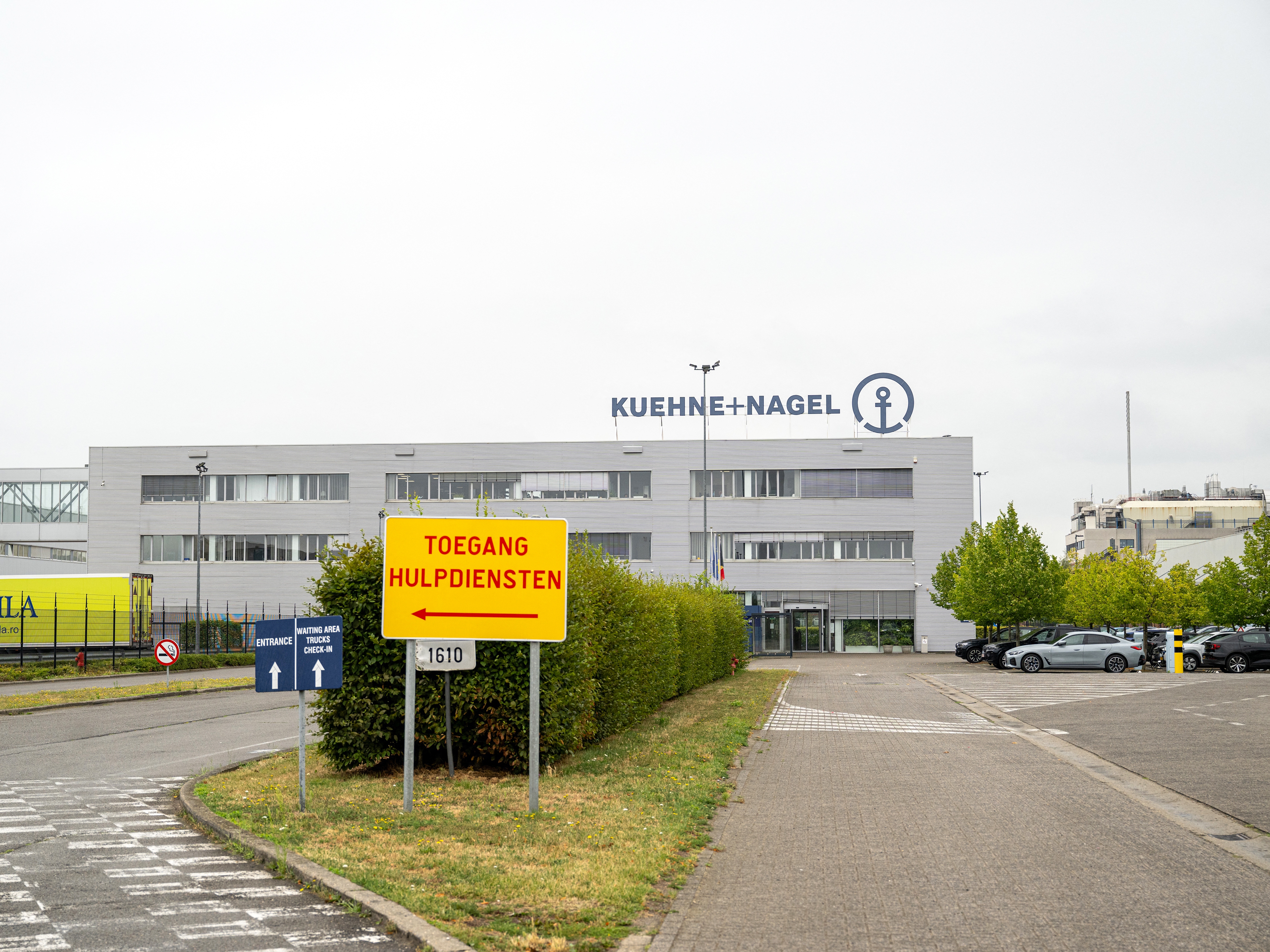 caption: The warehouse in Geel, Belgium, where contraceptives purchased by the U.S. have been sitting since July. An additional supply has been identified in another Belgian warehouse; a local official said due to improper storage those products are largely unusable.