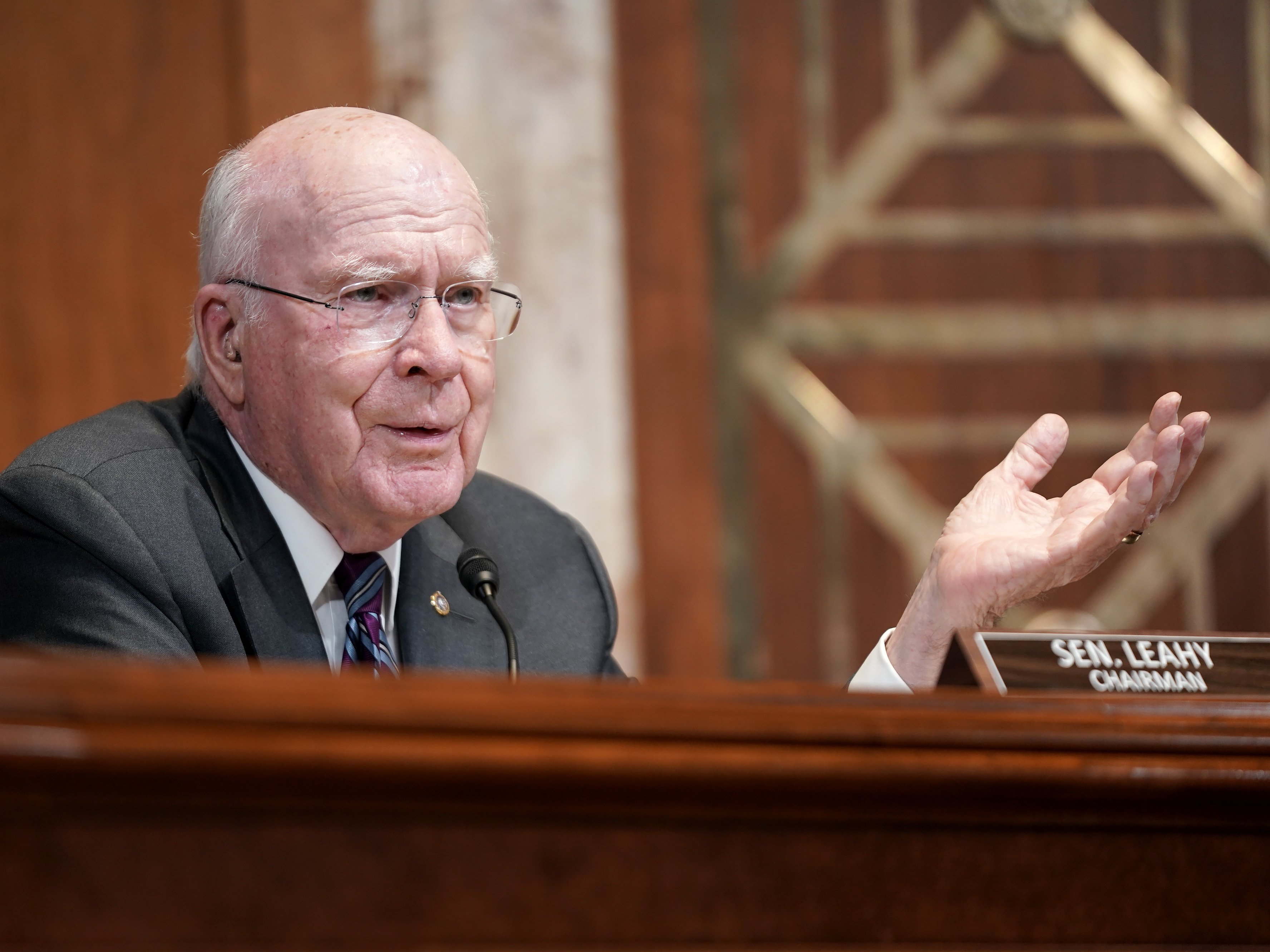 caption: Vermont Democratic Sen. Patrick Leahy introduced new legislation to strengthen the Voting Rights Act.