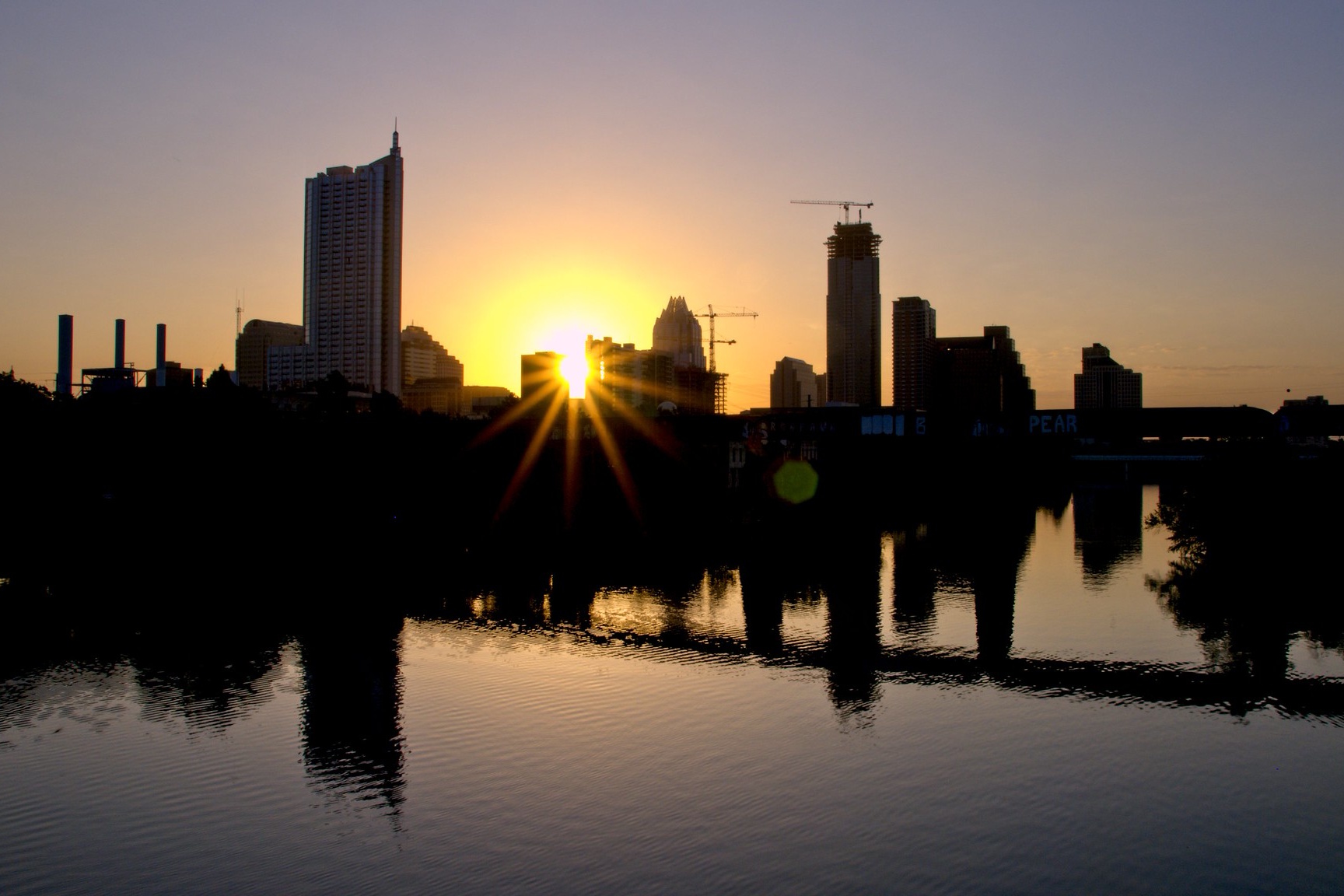 caption: Austin skyline with cranes
