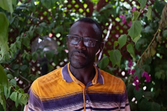 caption: Pape Dieye in Guet N'dar, Senegal on October 7.