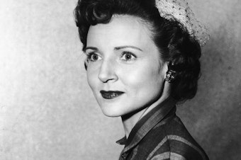 caption: White co-hosted a live variety show in Los Angeles in the late 1940s for five hours a day. In the 1950s, she helped create a sitcom called "Life with Elizabeth", which she was the star and a producer, seen here in 1955.