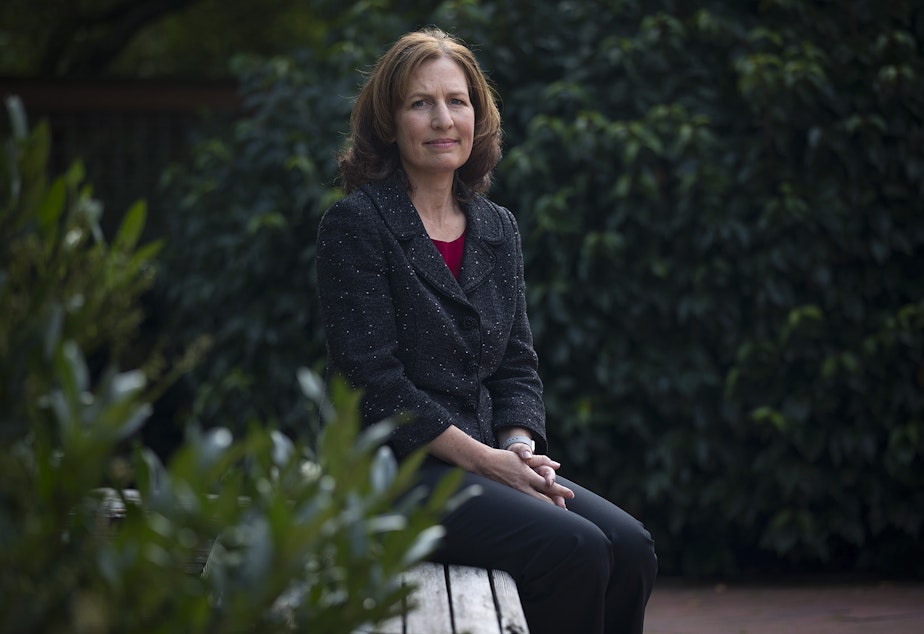 caption: Dr. Kim Schrier is running to replace retiring Congressman Dave Reichert in the 8th Congressional District, east of Seattle.