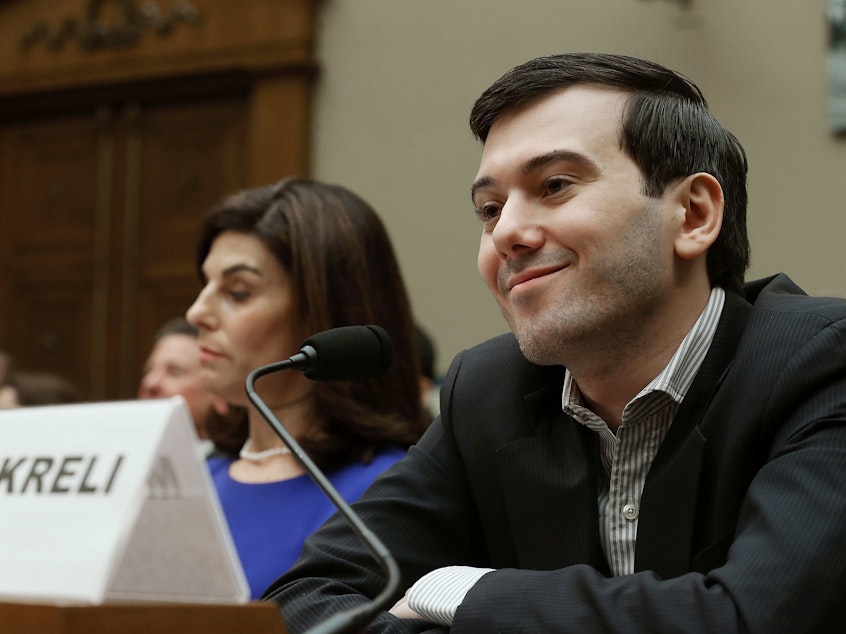 caption: Martin Shkreli, former CEO of Turing Pharmaceuticals, appeared before the House Oversight Committee during a contentious hearing on drug pricing on Feb. 4, 2016.