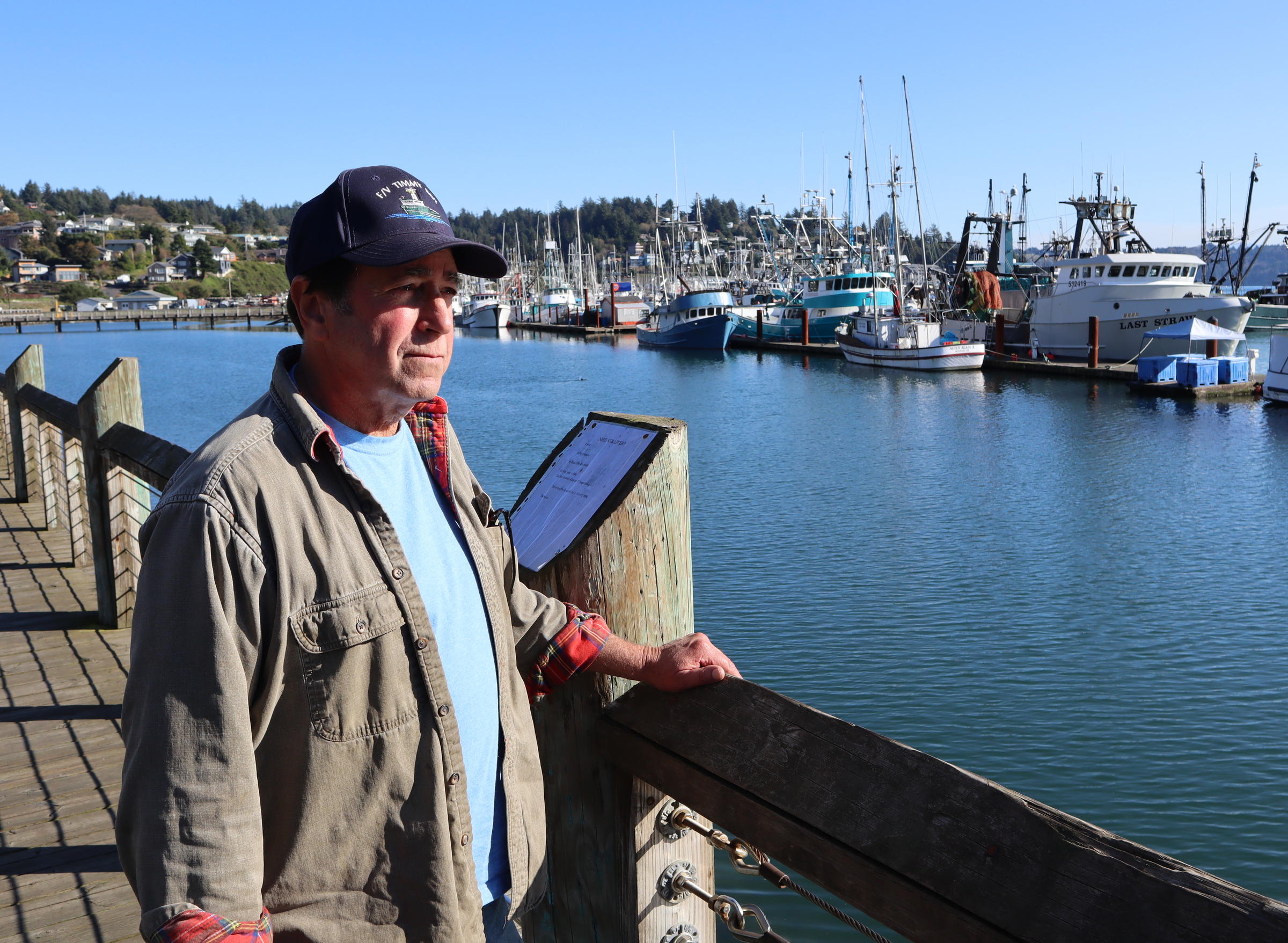caption: Crab fisherman Bob Eder is apprehensive about the prospect of sea otter reintroduction.CREDIT: TOM BANSE 