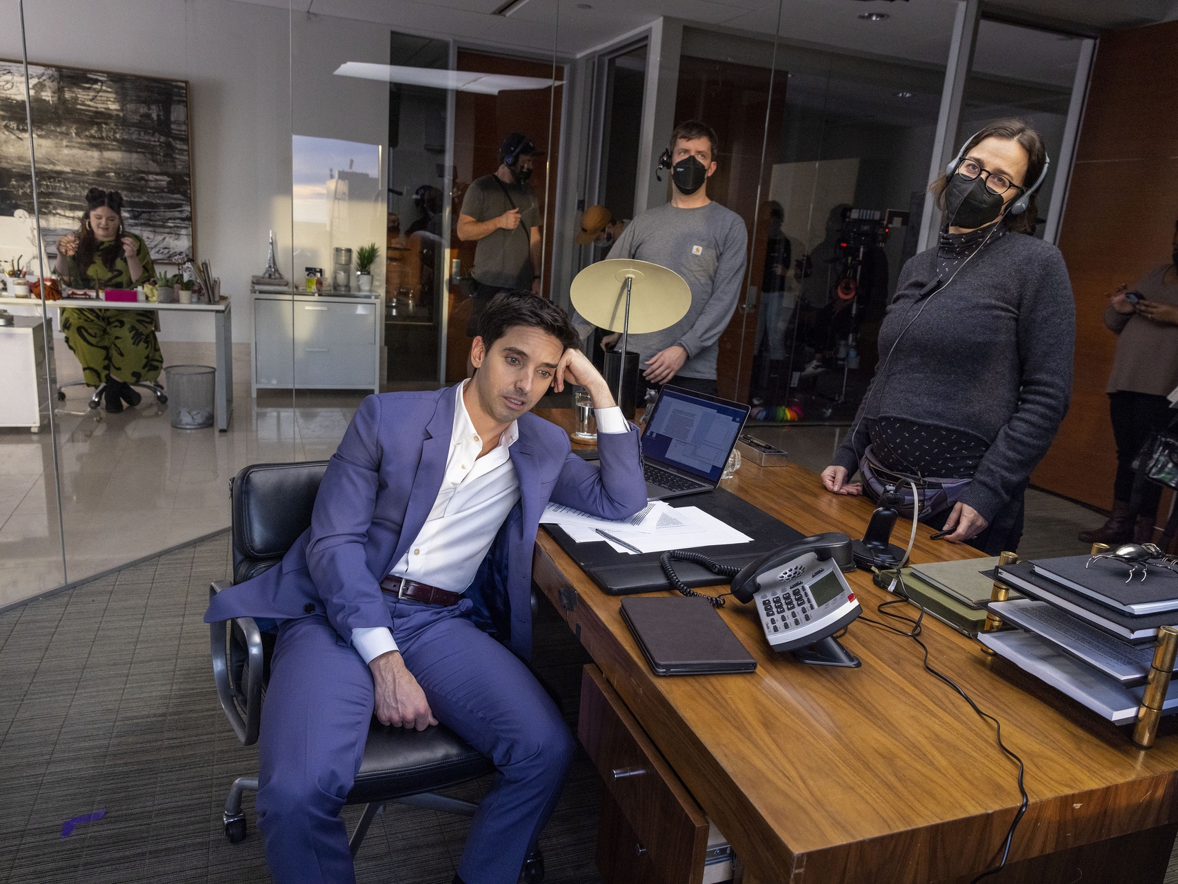 caption: In addition to being a co-creator of the show <em>Hacks</em>, Paul W. Downs plays Jimmy, the manager of a both Deborah and Ava. The show's third season has been nominated for 16 Emmy Awards.