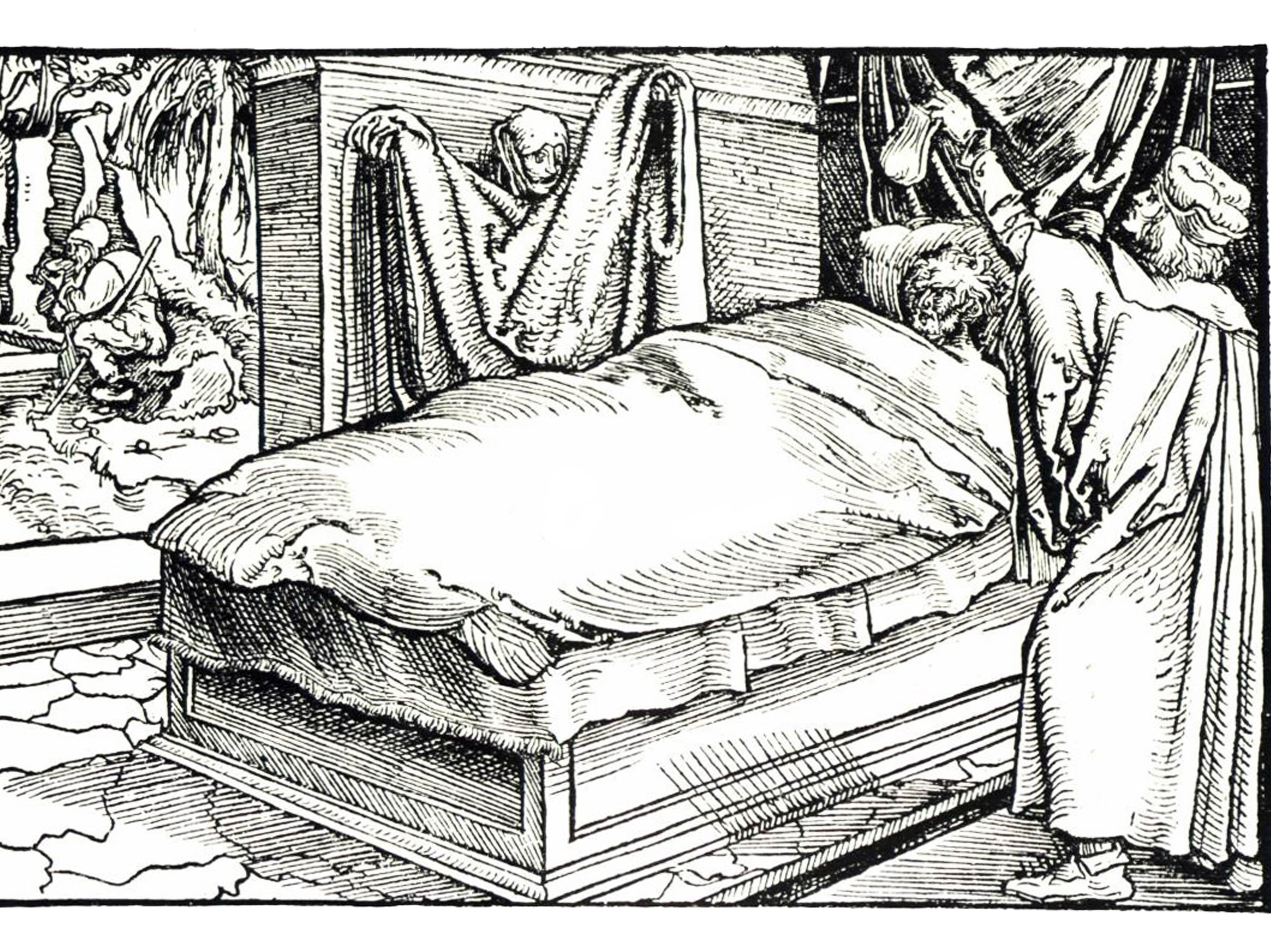 caption: A woodcut from the 15th century depicts a scene from the Black Death plague, which killed an estimated 50 million people in Europe and the Mediterranean between 1346 and 1353. Scientists say they may have found the origin of this deadly disease.