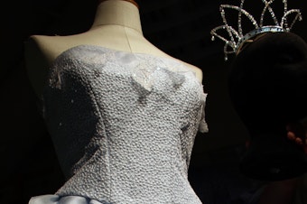 caption: A 'Snowflake' dress waits for the Pacific Northwest Ballet's new version of 'The Nutcracker.'