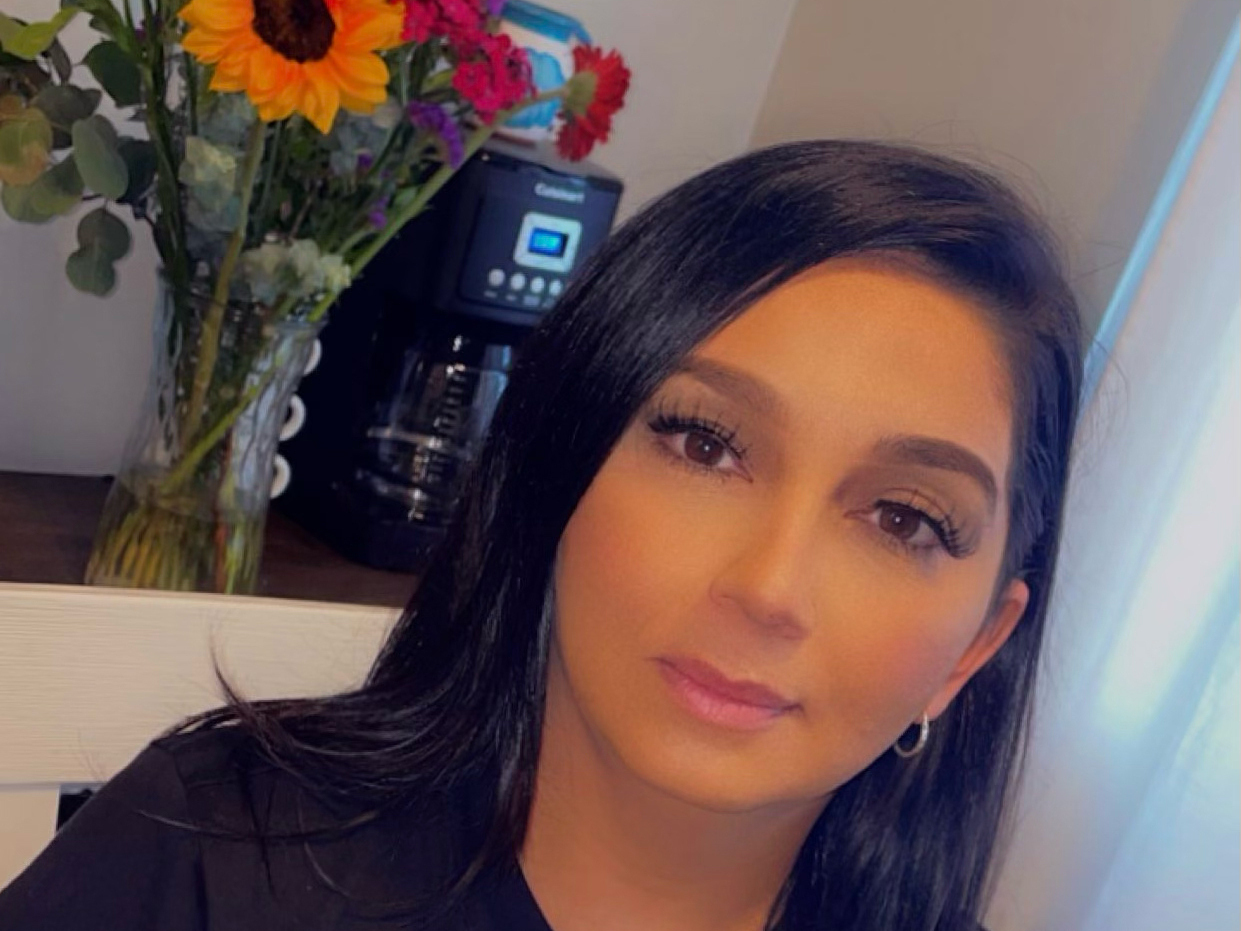 caption: Aimee Chavira, shown weeks after she was released from the Federal Correctional Institution Dublin, which is near Oakland, Calif.