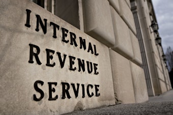 caption: Tax season is more stressful this year for filers and IRS workers alike, because of new tax law changes and the partial government shutdown that has left the agency with roughly half its normal staff.