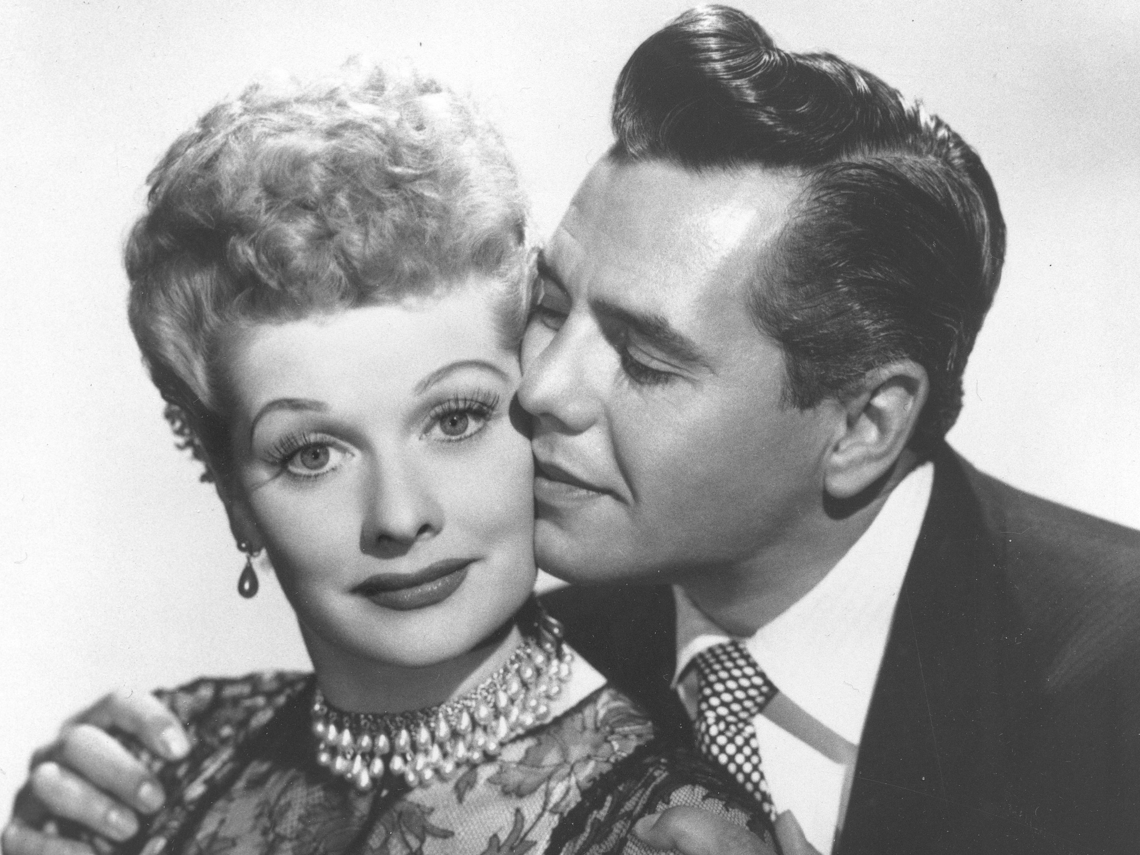 caption: Husband and wife team Desi Arnaz and Lucille Ball co-starred in <em>I Love Lucy </em>from 1951 until 1957.