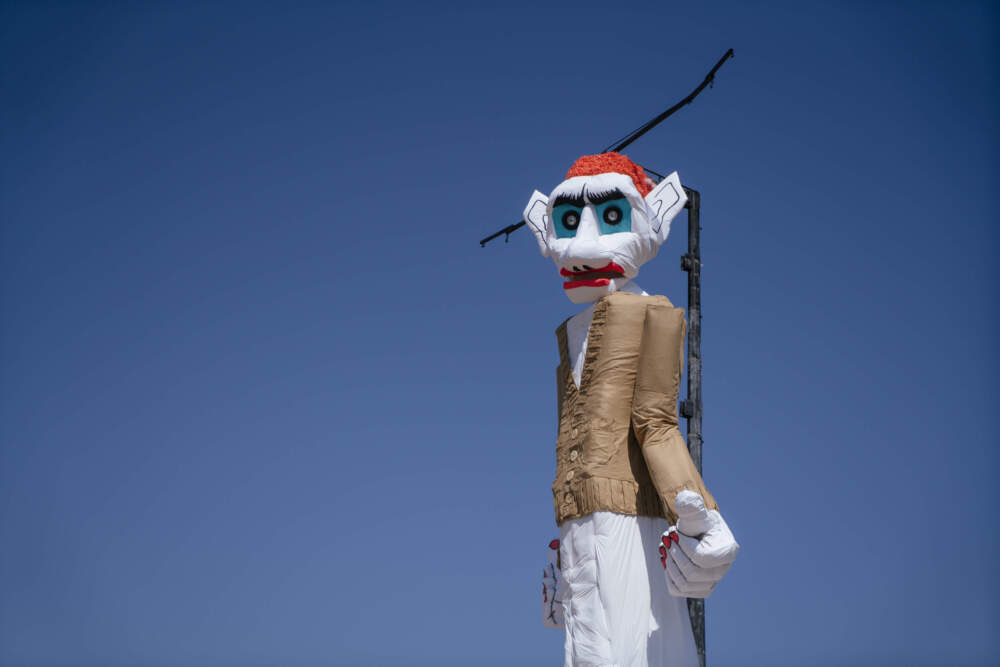 caption: The marionette of Zozobra on Sept. 1, 2017. (Paul Ratje/AFP via Getty Images)