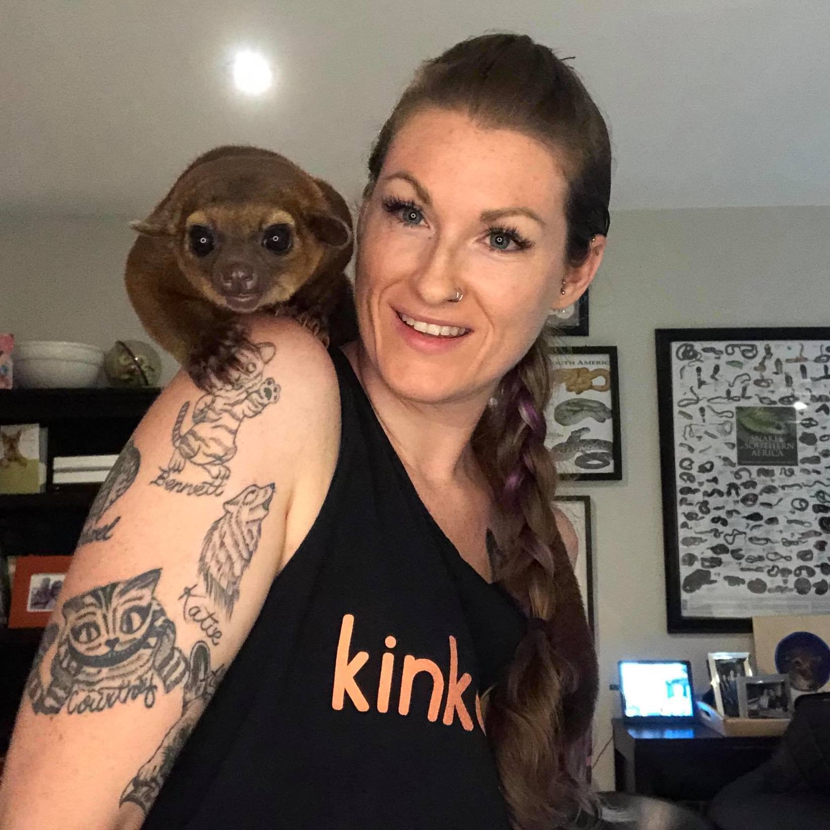 caption: Alexandra Ashe tells her one million TikTok followers what it's like to care for kinkajous at her sanctuary.