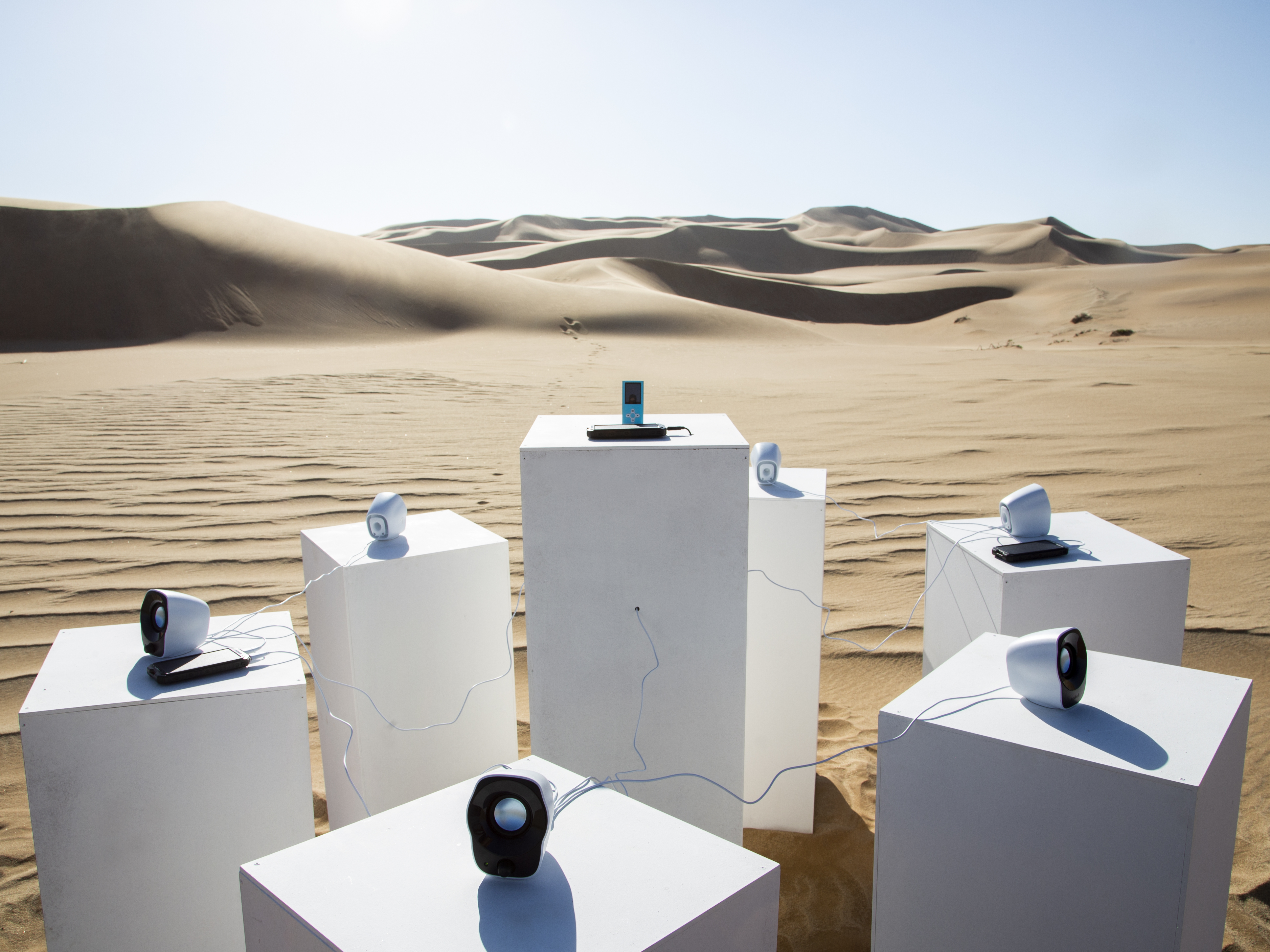 caption: Namibian-German artist Max Siedentopf installed "Toto Forever" late last December while back home with his family in Namibia.