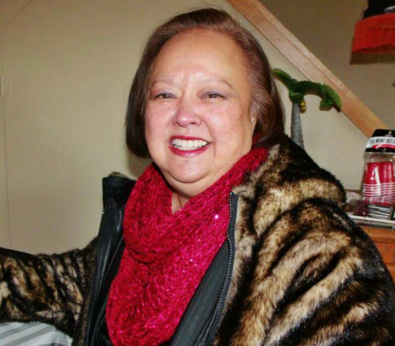 caption: Moodette Ka'apana in a photograph taken at her 60th birthday celebration.