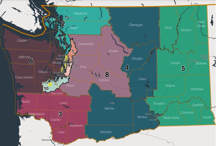 KUOW - Despite missing deadline, commission did draw a map for Washington's congressional districts