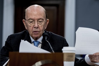 caption: A newly released Census Bureau email written during former President Donald Trump's administration — when Wilbur Ross, shown at a 2020 congressional hearing in Washington, D.C., served as the commerce secretary overseeing the census — details how officials interfered with the national head count.