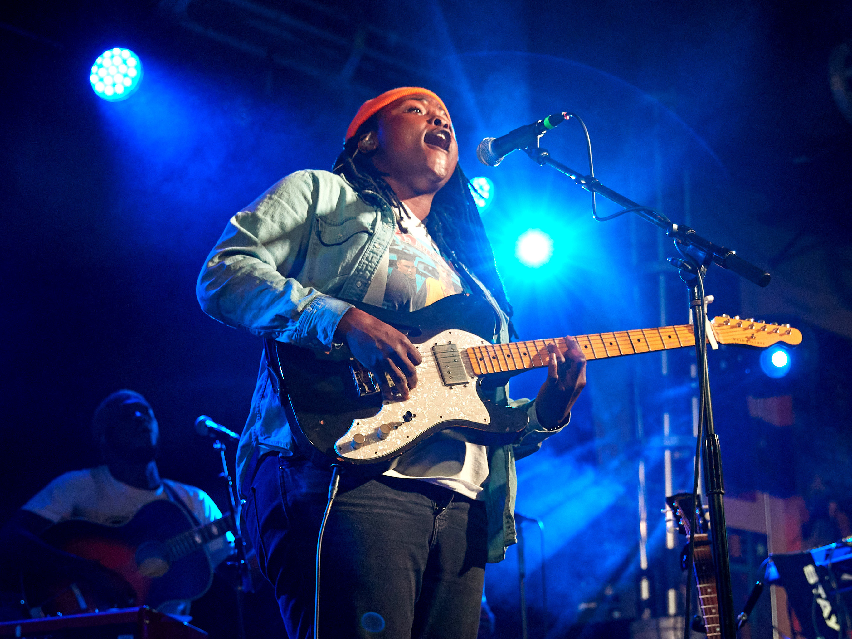 caption: Joy Oladokun, performing on June 20, 2021 in Nashville.