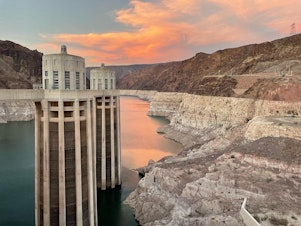 caption: Lake Mead, the largest reservoir in the nation, has shrunk so low there's concern the Hoover Dam will soon be unable to generate hydropower.