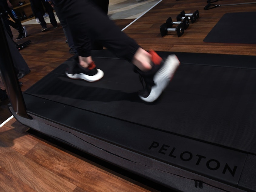 caption: The Consumer Product Safety Commission says it believes the Peloton Tread+ poses serious risks to children and is urging consumers with children to stop using it.