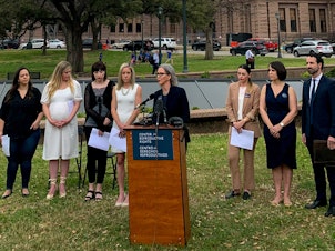 caption: When the Center for Reproductive Rights first announced the lawsuit against Texas in March, there were five patient plaintiffs. Now there are 20.