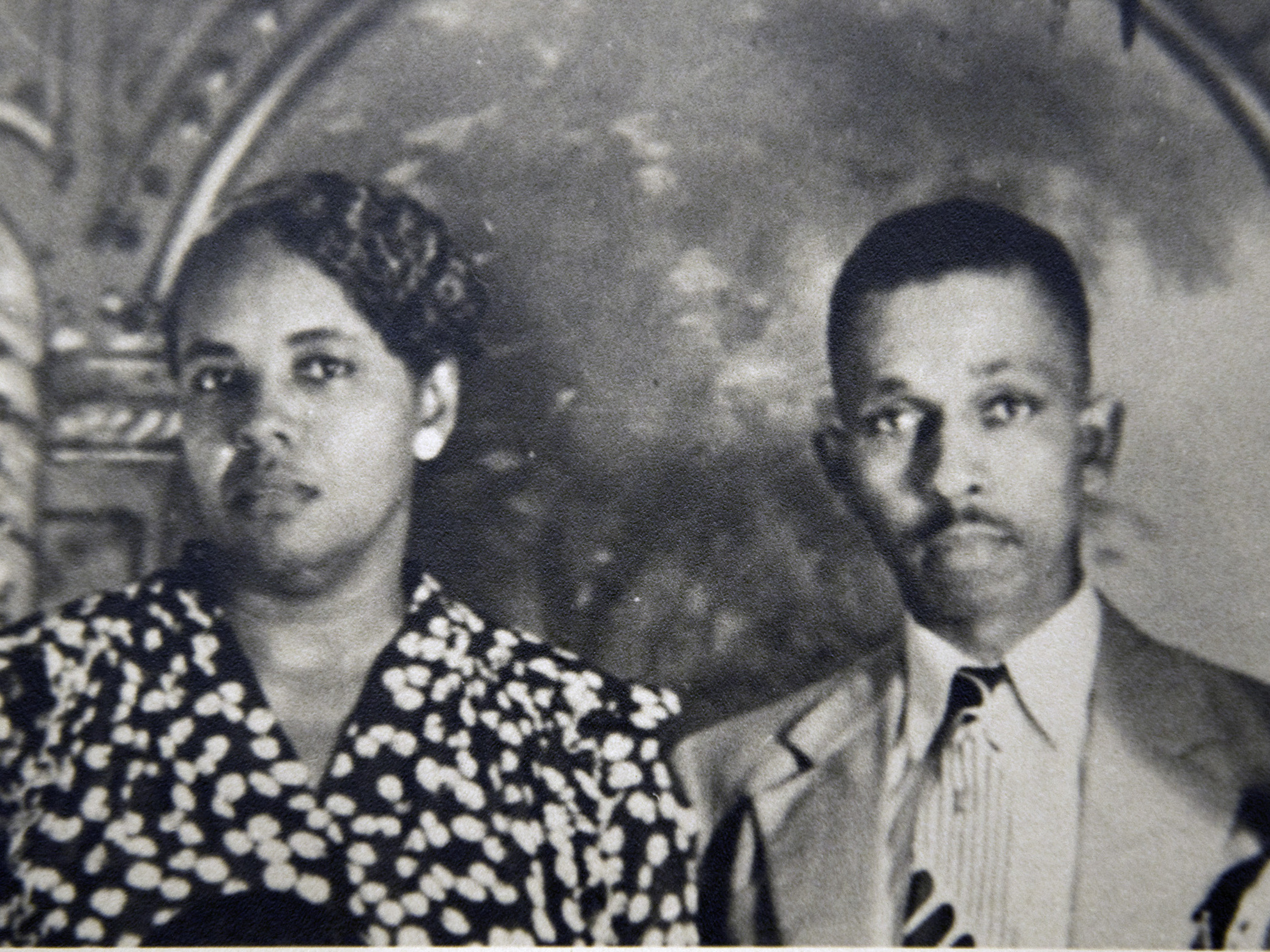caption: Harry T. Moore and his wife, Harriette Moore, in Fort Lauderdale, Fla., in the late 1940s.