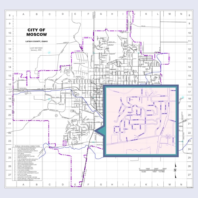 caption: Law enforcement are seeking surveillance video from the area highlighted in pink. 