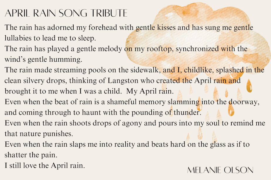 April Rain Song Tribute By Melanie Olson